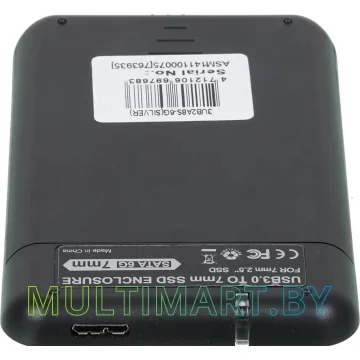 Бокс для жесткого диска AgeStar 3UB2A8S-6G (серебристый) картинка 4